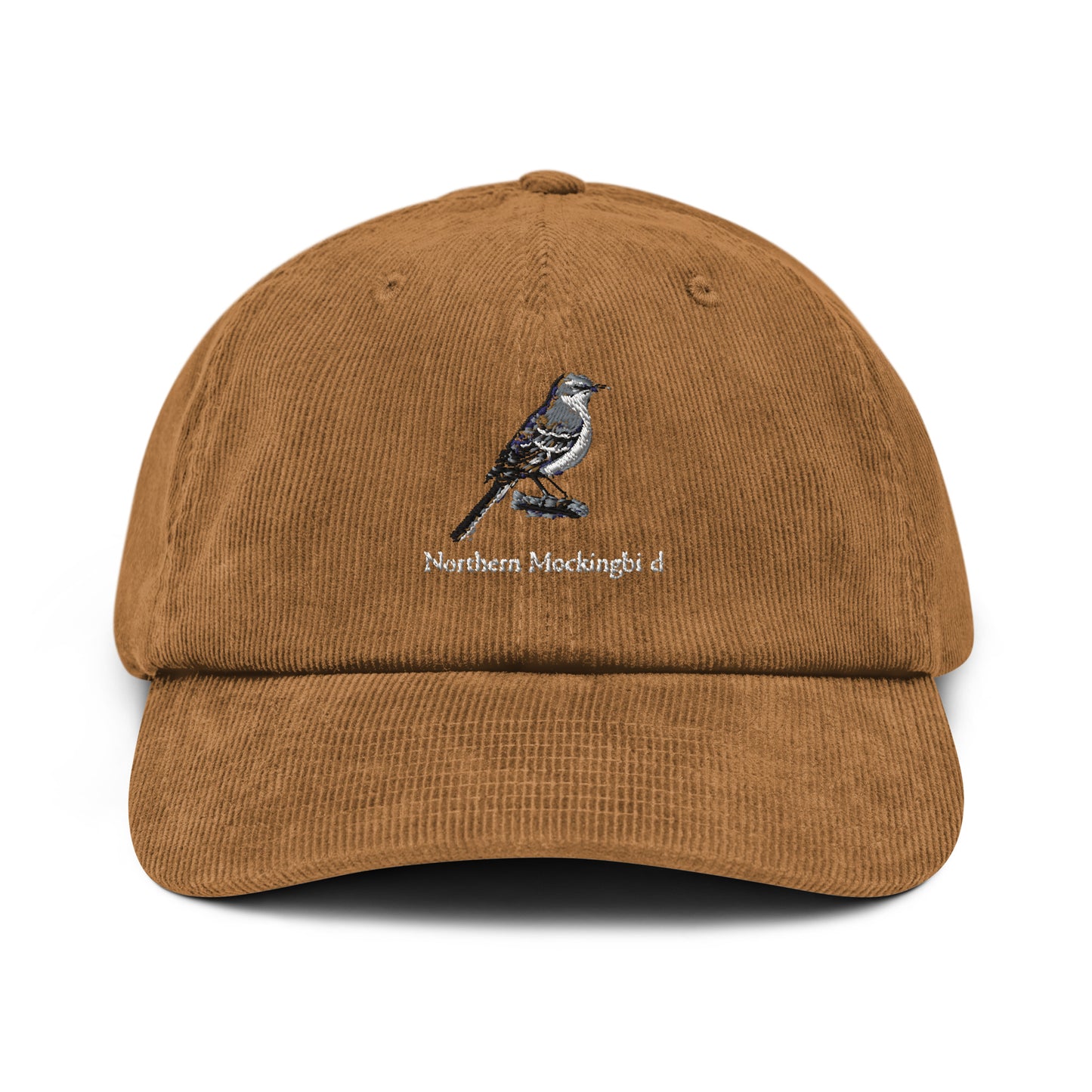 Northern Mockingbird Hat - State Bird of AR, FL, MS, TN, TX - Corduroy