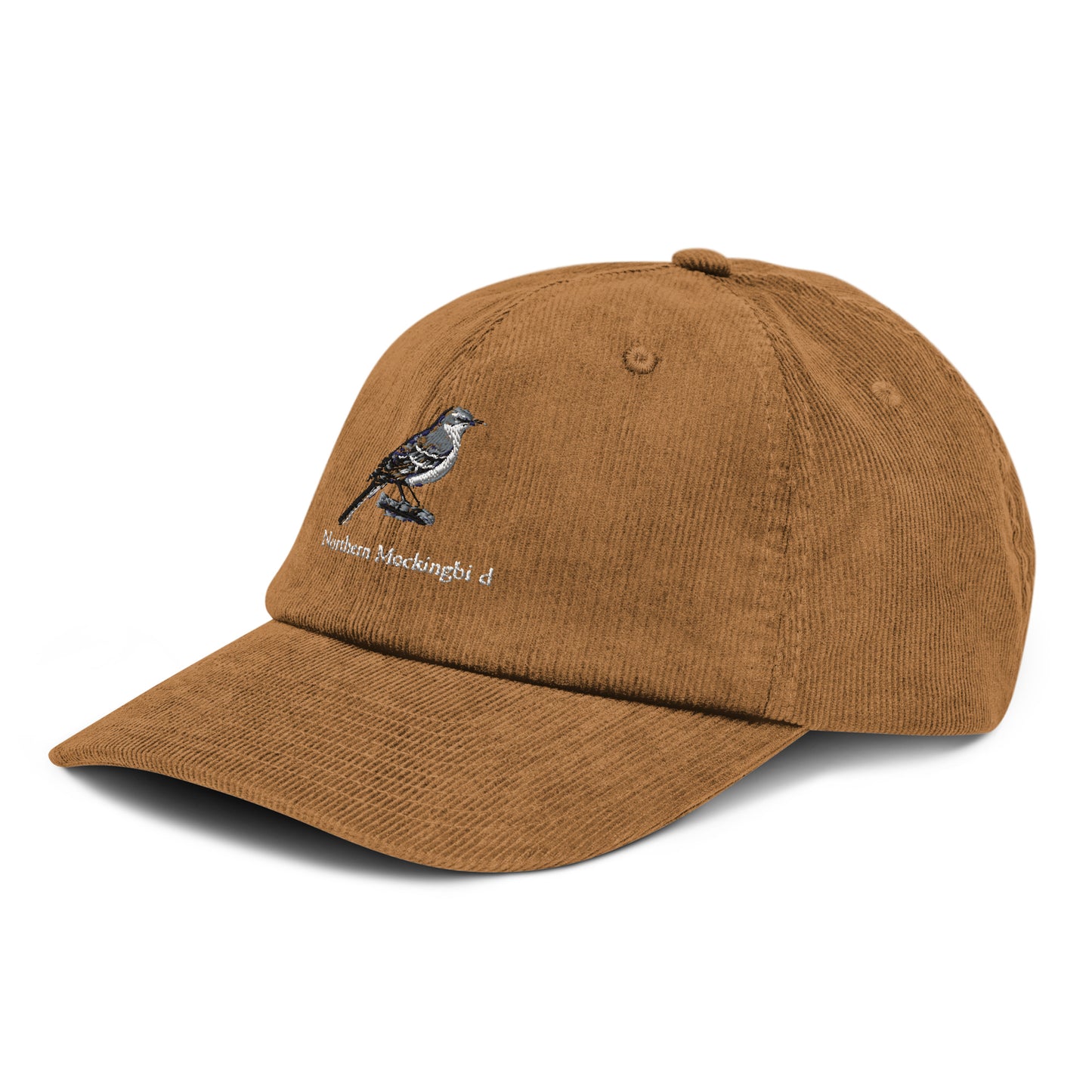 Northern Mockingbird Hat - State Bird of AR, FL, MS, TN, TX - Corduroy