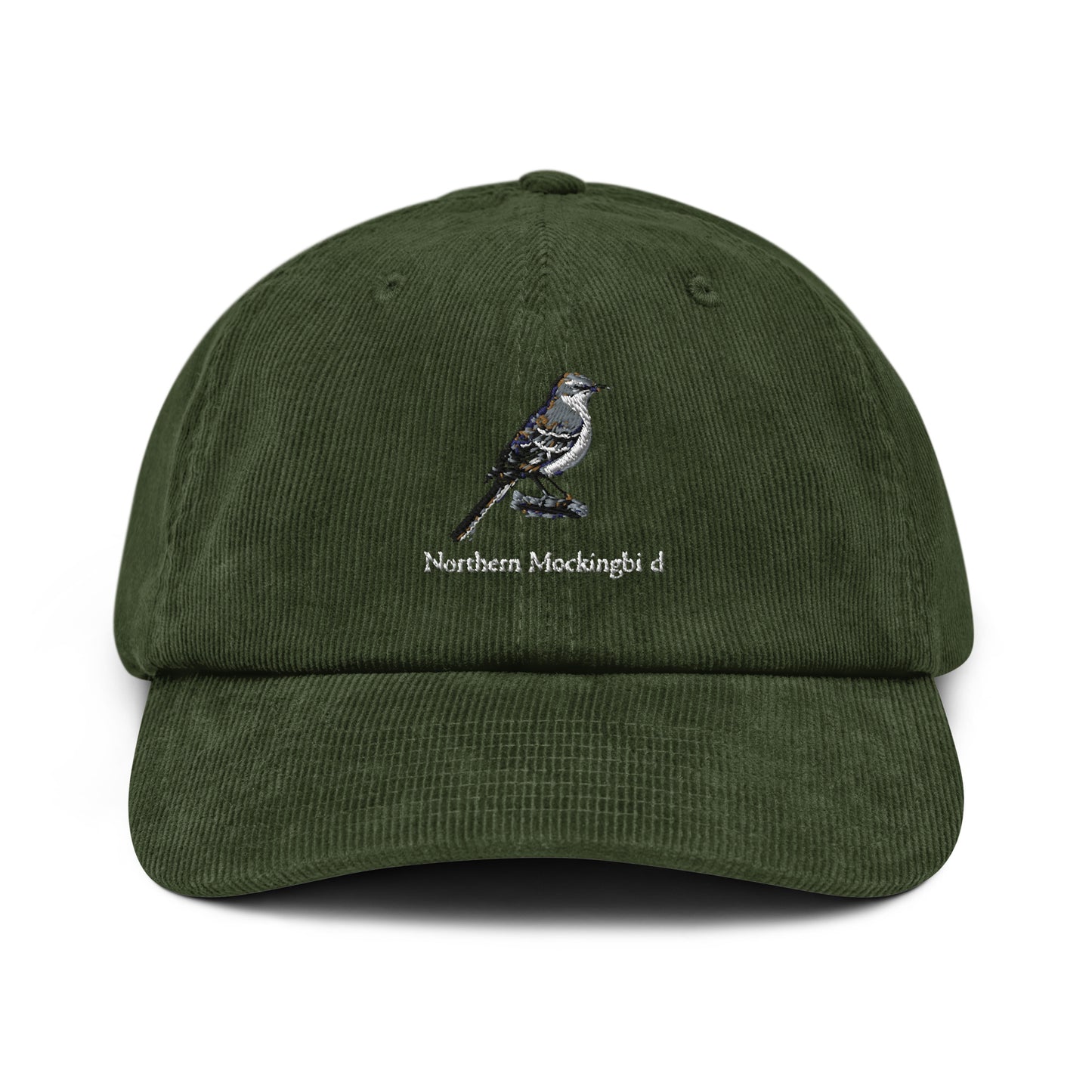 Northern Mockingbird Hat - State Bird of AR, FL, MS, TN, TX - Corduroy