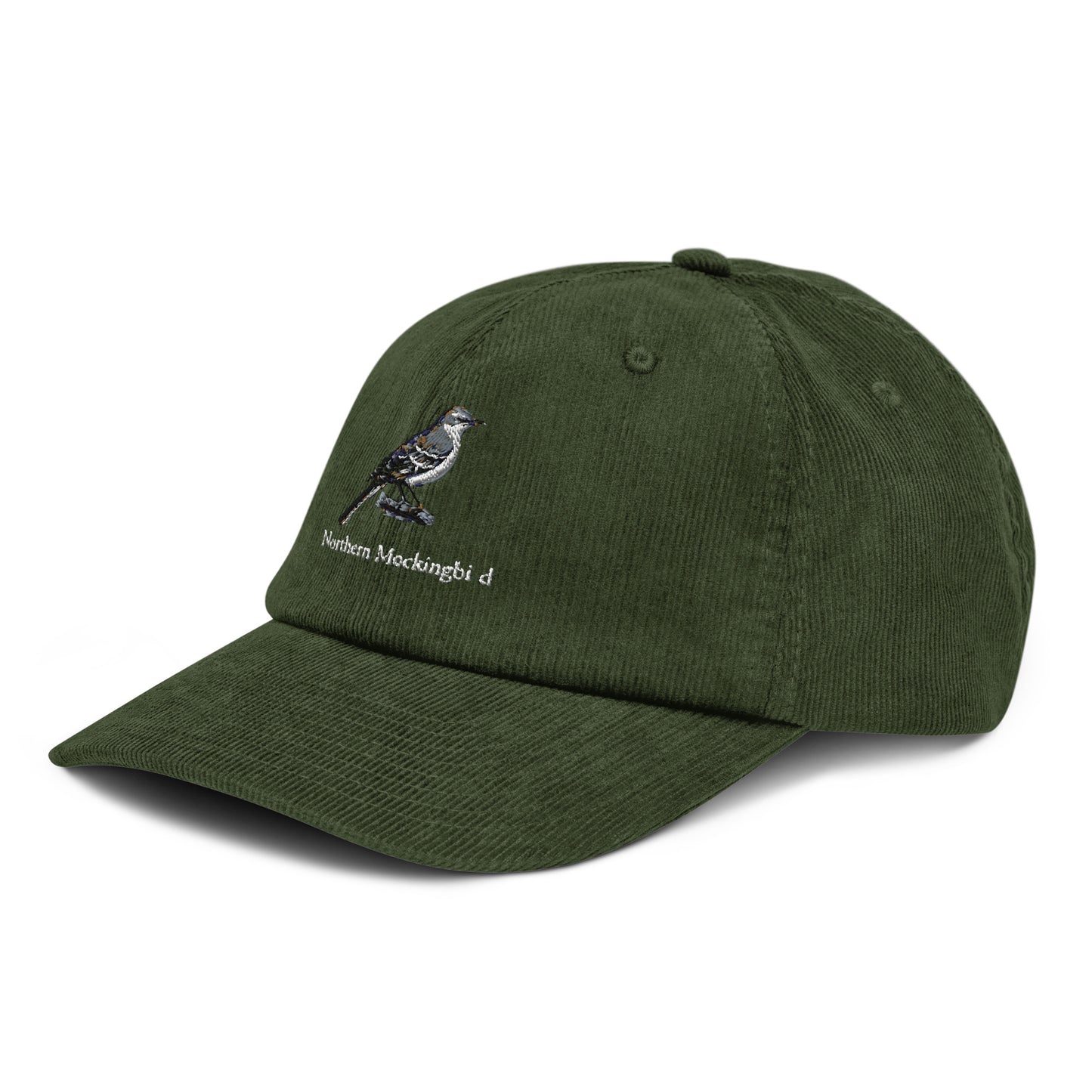 Northern Mockingbird Hat - State Bird of AR, FL, MS, TN, TX - Corduroy