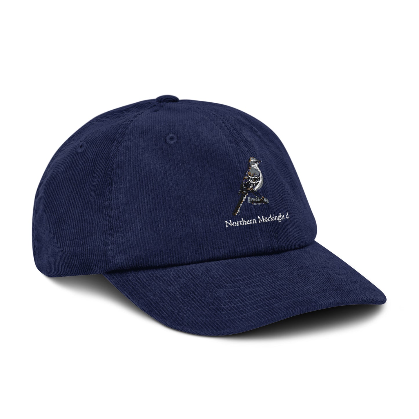 Northern Mockingbird Hat - State Bird of AR, FL, MS, TN, TX - Corduroy