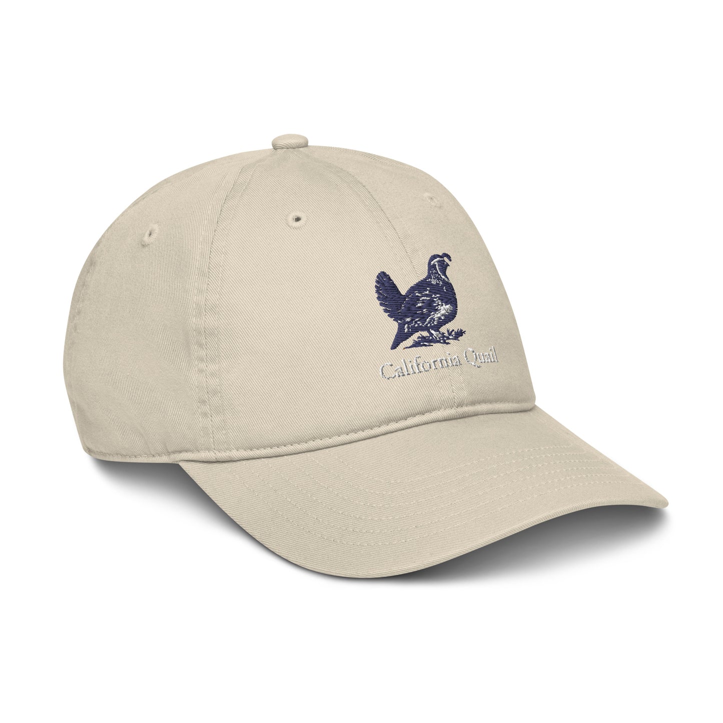 California Quail Dad Hat - Organic - State Bird of California