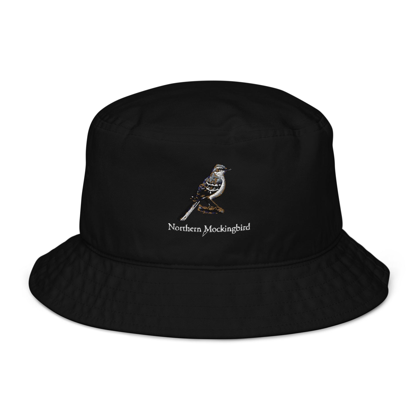 Northern Mockingbird Bucket Hat - State Bird of AR, FL, MS, TN, TX - Organic