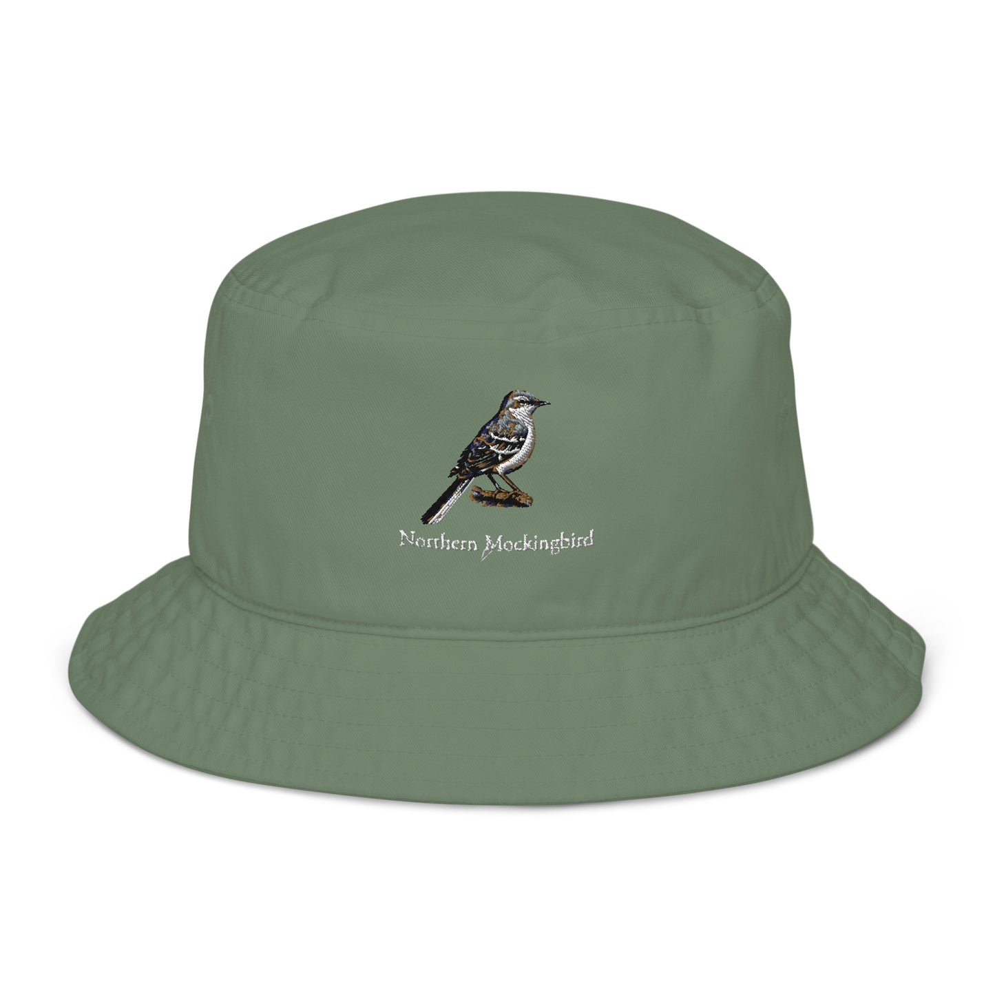 Northern Mockingbird Bucket Hat - State Bird of AR, FL, MS, TN, TX - Organic