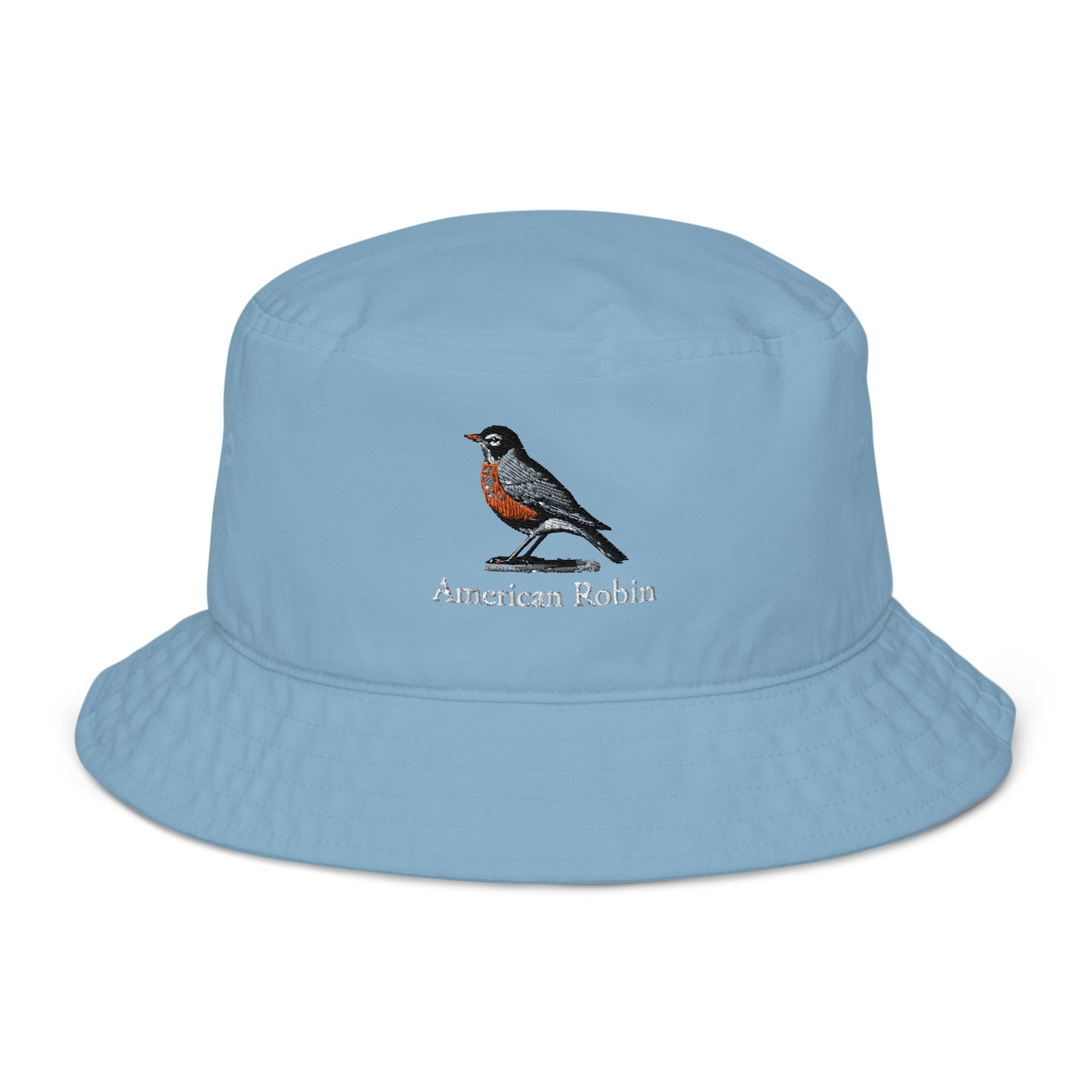 American Robin Bucket Hat - Organic - State Bird of CT, MI, WI